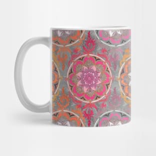 Hot Pink, Magenta and Orange Super Boho Medallions Mug